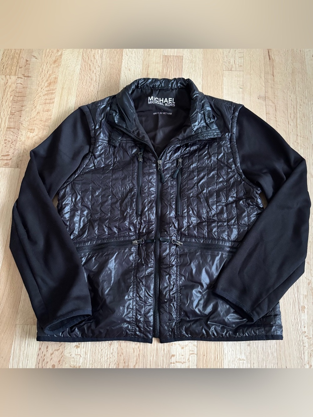 Michael Kors Men's Black Quilted Hybrid Jacket